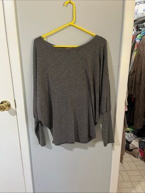ANDREE BY UNIT Charcoal Gray Dolman Long-Sleeve Tunic